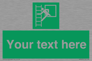 Custom Emergency Escape Ladder Sign